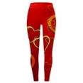 thumbnail image 5 of Conairie Women Workout Leggings Valentine Heart Graphics Slim Fits Elastic High Waisted Yoga Pants Comfort Soft Tummy Control Holiday Casual Tights Red XL, 5 of 5