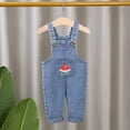 thumbnail image 2 of Girl Pants Size 6 Girls Casual Jeans Elastic Waist Denim Wide Leg Pants Toddler Trousers Girl Cargo Pants Capris Baggy Joggers Pants Z0C-Red, 18-24 Months, 2 of 4