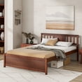 thumbnail image 2 of Gymax Full Size Bed Frame w/ Headboard Wood Slat Support No Box Spring Needed, 2 of 10