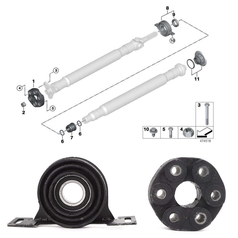 Drive Shaft Center Support Bearing, Original Standard Drive Shaft