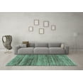 thumbnail image 3 of Ahgly Company Indoor Rectangle Abstract Turquoise Blue Modern Area Rugs, 3' x 5', 3 of 4