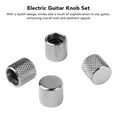 thumbnail image 5 of 4Pcs Electric Guitar Knobs Set Metal Potentiometer Cap Volume Tone Control for Bass, 5 of 7