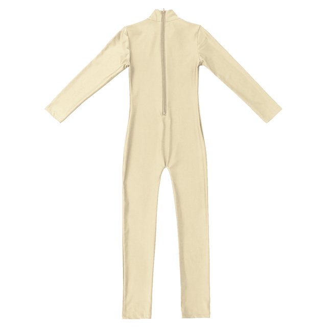 Miaeowve Costume de Danse Ballet à Col Roulé Manches Longues pour Enfants Filles Garçons Nude 3TG