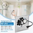 thumbnail image 2 of Ventilador 50CFM para Unidad 696N-R02 B, para Conjunto de Ventilador 688, S97012026 695-R02B, 688-K 688-J 2.0 Sones, Enchufe Estadounidense, 2 of 5