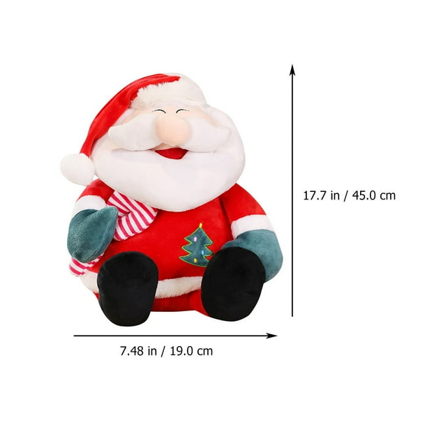Juguete clásico de Navidad, muñeco de peluche de Papá Noel para