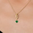 thumbnail image 3 of Gem Stone King 10K Yellow Gold Green Zirconia Pendant Necklace for Women | 1.00 Cttw | Gemstone Birthstone | Heart Shape 5MM | With 18 inch Chain, 3 of 6