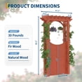 thumbnail image 2 of Wooden Garden Arbor with Gate and Trellis, Outdoor Arch Trellis for Climbing Plants and Plant Stand, Ideal for Yard and Garden Decoration, 2 of 7