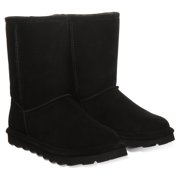 BEARPAW Womens Elle Short Black Size 10 | Classic Suede Pull On Fashion Boot | Cozy Winter Boots for Women