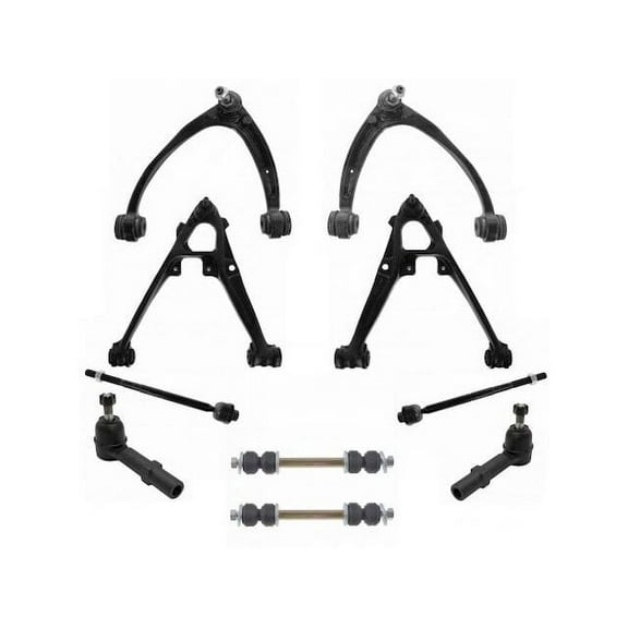 Front Control Arm Ball Joint Tie Rod and Sway Bar Link Kit 10 Piece - Compatible with 2007 - 2014 Chevy Tahoe 2008 2009 2010 2011 2012 2013