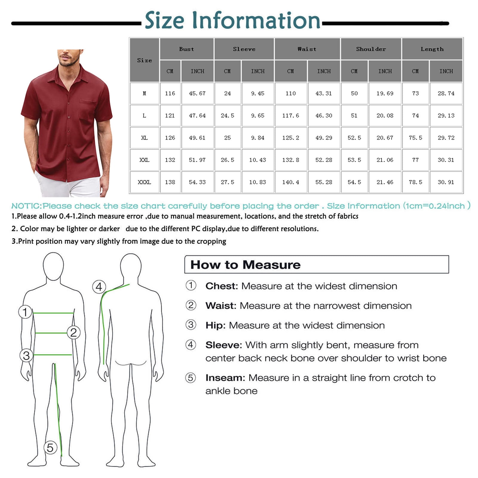 Mens Shirts Men's Casual Button Down Shirts Short Sleeve Regular Fit Beach  Shirt Tops Black XL