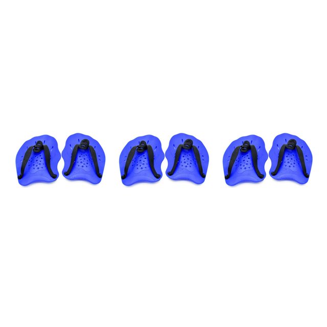 Naiovety 1 par de paletas de mano con correa ajustable equipo de entrenamiento de paleta de palma de natación para deportes acuáticos buceo Snorkel azul Azul 3piezas Naiovety CBP228600