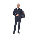 thumbnail image 3 of ETHAN 1920s Mens Clothing Dark Gray 3 Piece Piaid Slim Fit Suit for Homecoming Young Men L, 3 of 8