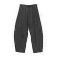 thumbnail image 6 of Bovemsi Casual Pants for Women Women's Sports Waist Curved Wide Leg Pocket Sweatpants Casual Wide Leg Trousers with Pockets, 6 of 8