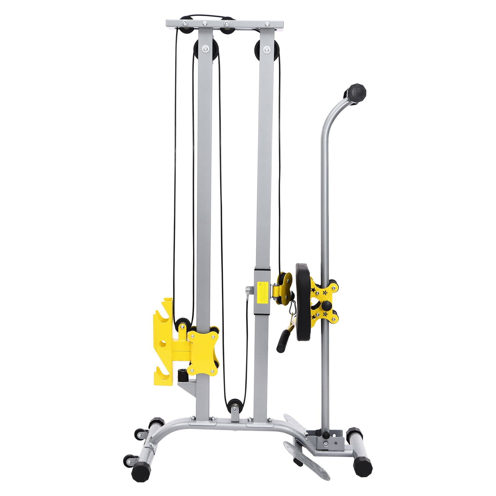 ToppiJoy Multifunctional Fitness Rack Power Cage Multi-Function Power Rack Adjustable Heavy Duty Strength Training Fitness Equipment for Home Gym Hold up 220 lbs Silver