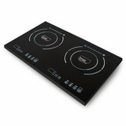 True Induction TI-2C Portable UL1026 Certified, 23-inch Dual Induction Cooktop 1750W Glass-Ceramic Top