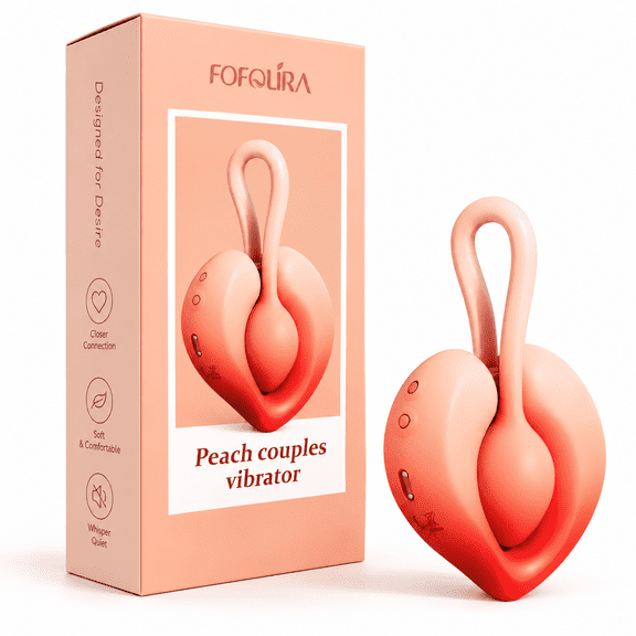 Fofolira 2-in-1 Peach Dual Zone 10 10 Vibration Modes Couples Sex Toys, Body-Safe Silicone Vibrators for Women,Waterproof & Rechargeable