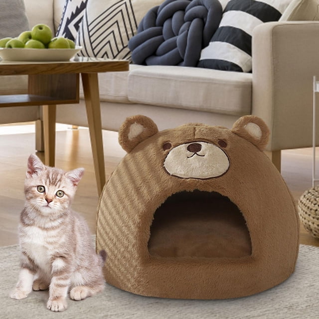 Nido semicerrado para gatos Perfecl cama para gatos invierno lavable cómoda S