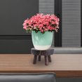 thumbnail image 1 of OULII Balcony Flowerpot Stool Round Black Wood Simple Design 1 Piece, 1 of 8