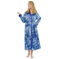 thumbnail image 2 of Up2date Fashion's Women's Blue Animal Print Long Robe with Pockets, 2 of 3