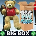 thumbnail image 6 of Custom Personalized Giant Teddy Bear wears Removable Customized Red Color T-Shirt Printed with Your Text, Big Plush 5 Foot Stuffed Animal for Valentine's Day & Birthday & More. Customizable Huge Bear, 6 of 6