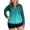 green, variant on Attraco Womens Plus Size Rush Guard Gradient Color Long Sleeve Zip Front Swim Top