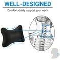 thumbnail image 4 of Car Neck Pillow Breathable Auto Head Neck Rest Cushion Relax Neck Support Headrest Comfortable Soft Pillows for Travel Car Seat & Home, Set of 2[Black], 4 of 8