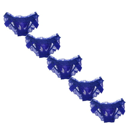 

Womens Underwear Brief Lace Breathable Lightweight Soft Panties5PC