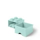 LEGO Tiroir en Briques 4 Boutons, 1 Tiroir, Boîte de Rangement Empilable, Vert Menthe – image 3 sur 5