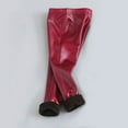 thumbnail image 2 of Gubotare Girls Fleece Leggings Girls Fleece Lined Leggings Cotton Kids Winter Warm Leggings Thick Thermal Tights Pants Size 6-7 (Red,6-7 Years), 2 of 4