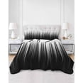 thumbnail image 3 of Black White Twin XL Size Down Alternative Comforter,Lightweight Comforter Quilt Bedding Set with Pillow Shams Modern Geometric Abstract Gradient Striped All Seasons Bed Comforter Duvet Insert 68"x98", 3 of 7