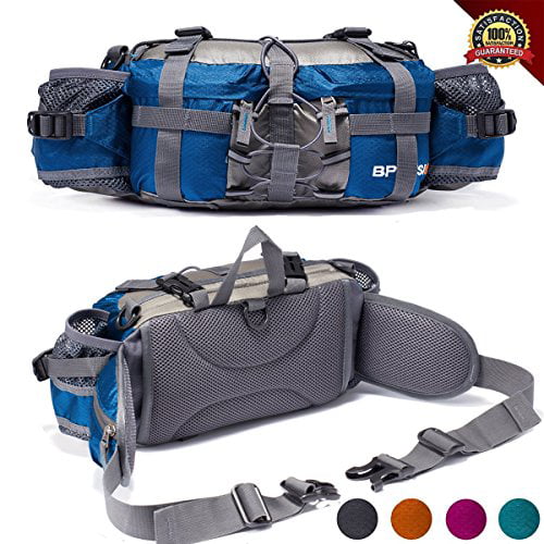YUOTO Outdoor Fanny Pack Hiking Camping Hunting Ski Fishing Gear Waist Pack 2 Water Bottle ...