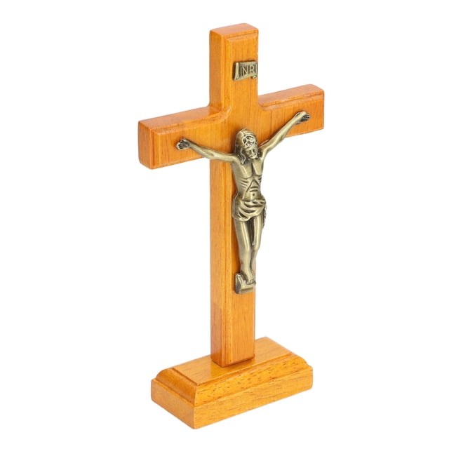 Crucifijo Crucifijo Católico de Madera para Iglesia para Hogar para Escritorio Amonsee No