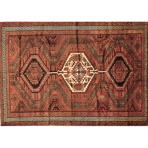 Ahgly Company Indoor Rectangle Persian Brown Traditional Area Rugs, 5' x 7'