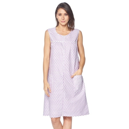 

Casual Nights Women s Zipper Front House Dress Sleeveless Seersucker Housecoat Duster Lounger