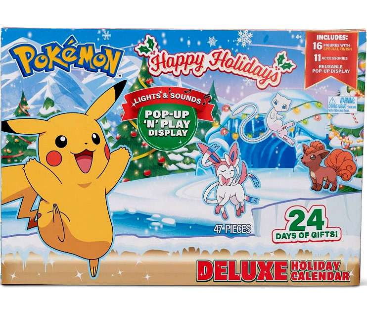 Pokemon 2022 Holiday Advent Calendar Deluxe Battle Figure Set (16 Mini  Figures, Lights & Sounds, Pop-Up 'N' Play Display, ) - Walmart.com