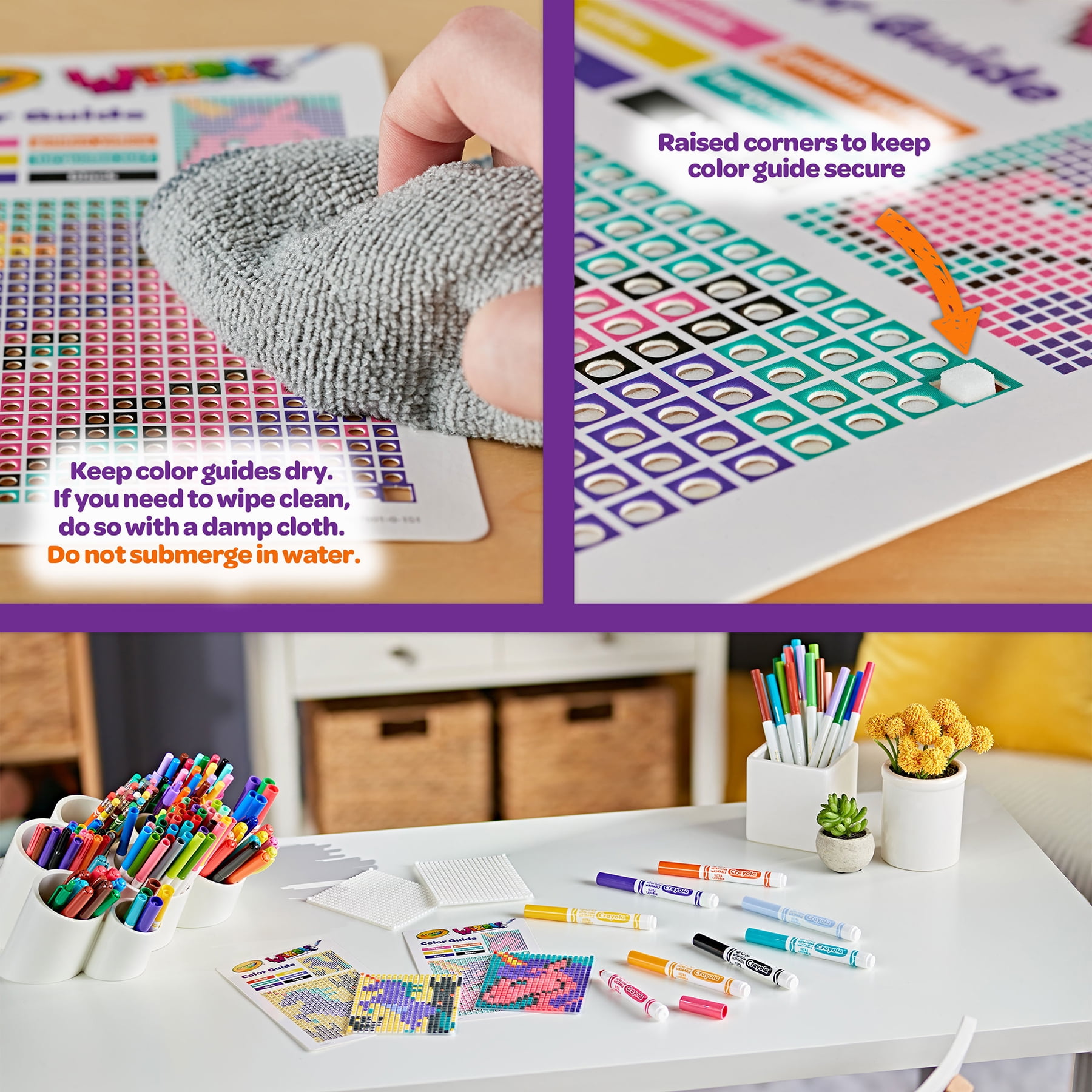 Crayola Wixels Unicorn Activity Kit, Pixel Art Coloring Set, Gift for Kids, Ages 6, 7, 8, 9