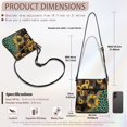 thumbnail image 7 of Kuiaobaty Sunflower Leopard Print Crossbody Bag for Women, Large Capacity Vegan Leather Hobo Handbag with Adjustable Strap, Casual Medium Size Shoulder Purse Crossbody for Travel, 7 of 7