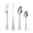 Silver, variant on Vintage Embossed Flatware Set, 4-Piece Stainless Steel Knife, Fork and Spoons for Dining, Silver
