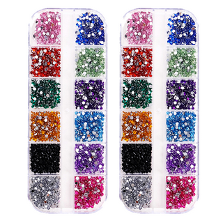MENKEY Nail Gems, 5500PCS Rhinestones for Nails Colorful Nail