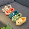 thumbnail image 6 of YAZI Girls Boys Home Slippers Warm Dinosaur House Slippers for Toddler Fur Lined Winter Indoor shoes, 6 of 12