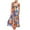 Yellow, variant on WILLBEST Brown Long Dress for Women Women's Summer Boho Spaghetti Strap Square Neck Ruffle Casual Flowy Long Dress Beach S Party Maxi Dress