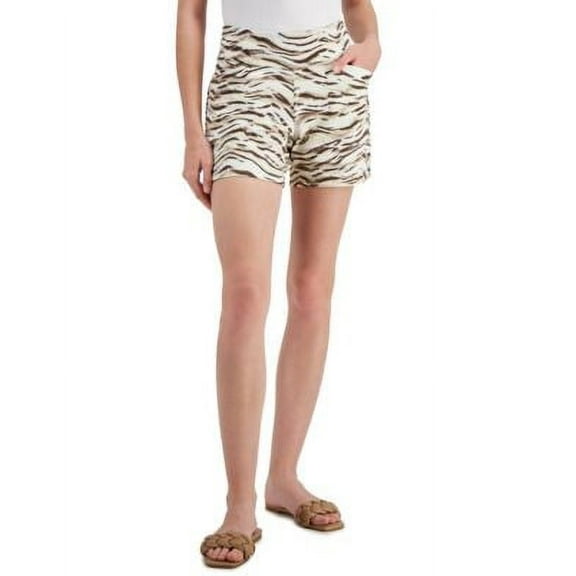 MSRP $50 Inc International Concepts Womens Mid-Rise Shorts Beige Size 12