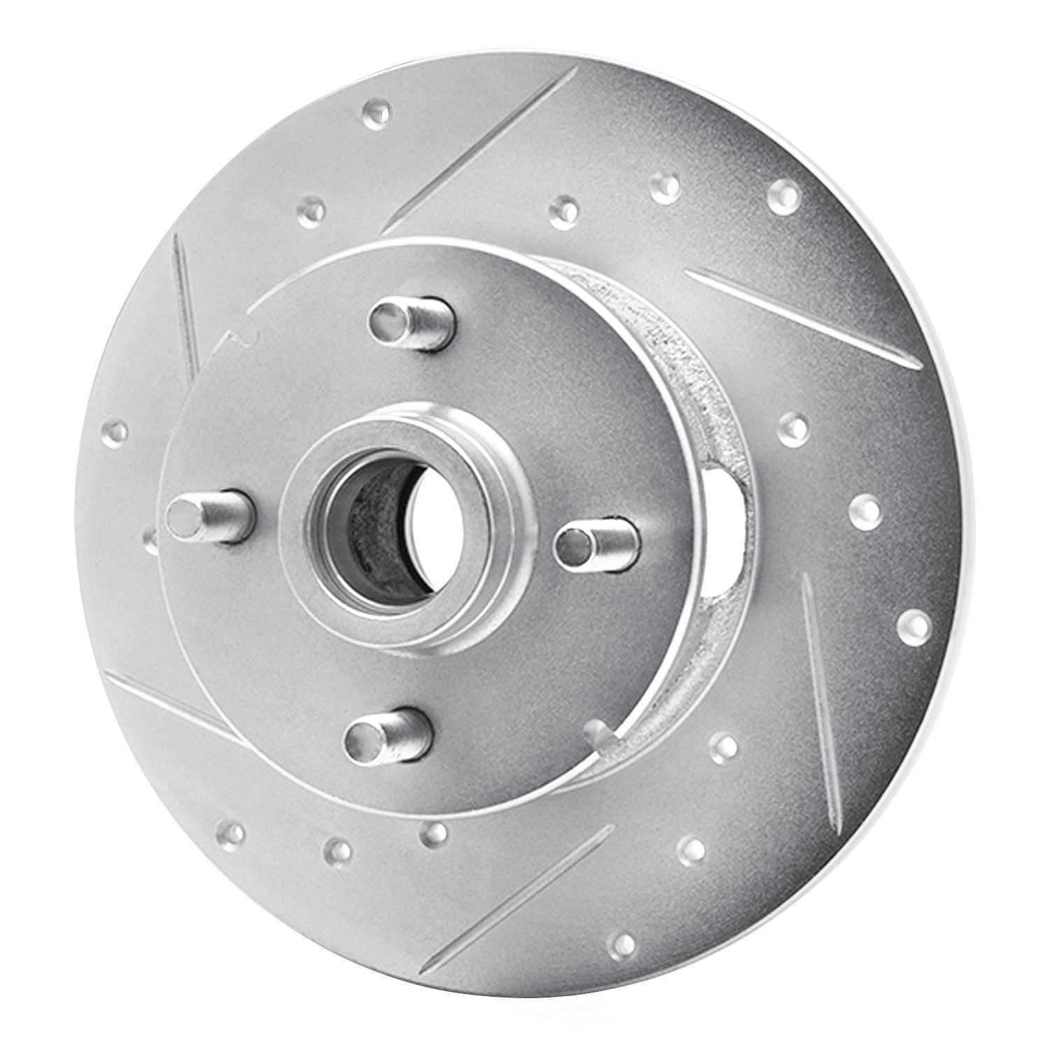 Dynamic Friction Company 631-47012L DFC Brake Rotor - Drilled And Slotted - Silver