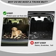 thumbnail image 4 of COEQINE Universal Auto Cargo Mat 29" x 39", Scratch-proof Non-Slip Dog Trunk Cover Stylish Car Accessory Fits Most Cars, SUVs & Trucks, Butterfly Floral Black, 4 of 7