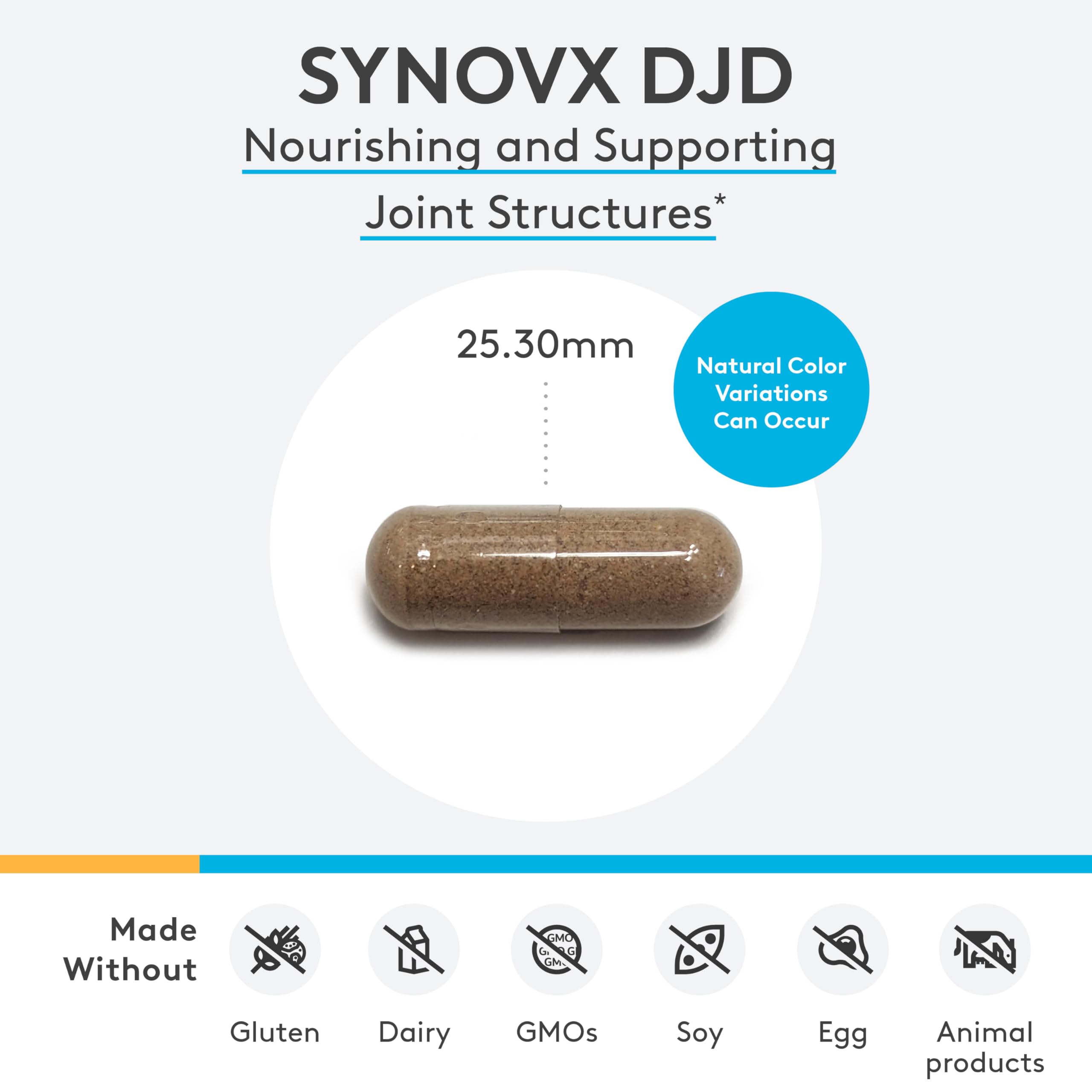 XYMOGEN SynovX DJD - Joint Support Supplement - Helps Maintain Healthy Joints - Provides Joint Tissue Building Blocks with MSM, Green-Lipped Mussel, Chondroitin & Glucosamine - 120 Capsules