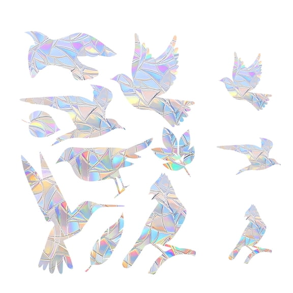Window Bird Window Decal To Bird Strikes Collision Stickers Rainbow Sun Reflective Deter Clings No Required For Glass Stickers
