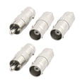 thumbnail image 1 of Adaptador recto de 5 piezas de conector hembra BNC a macho RCA para cámara de seguridad CCTV, 1 of 2