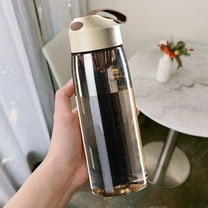 Fmbmuo Water Bottle High Volume Yellow Plastic Sports 550ml with Carry Handle