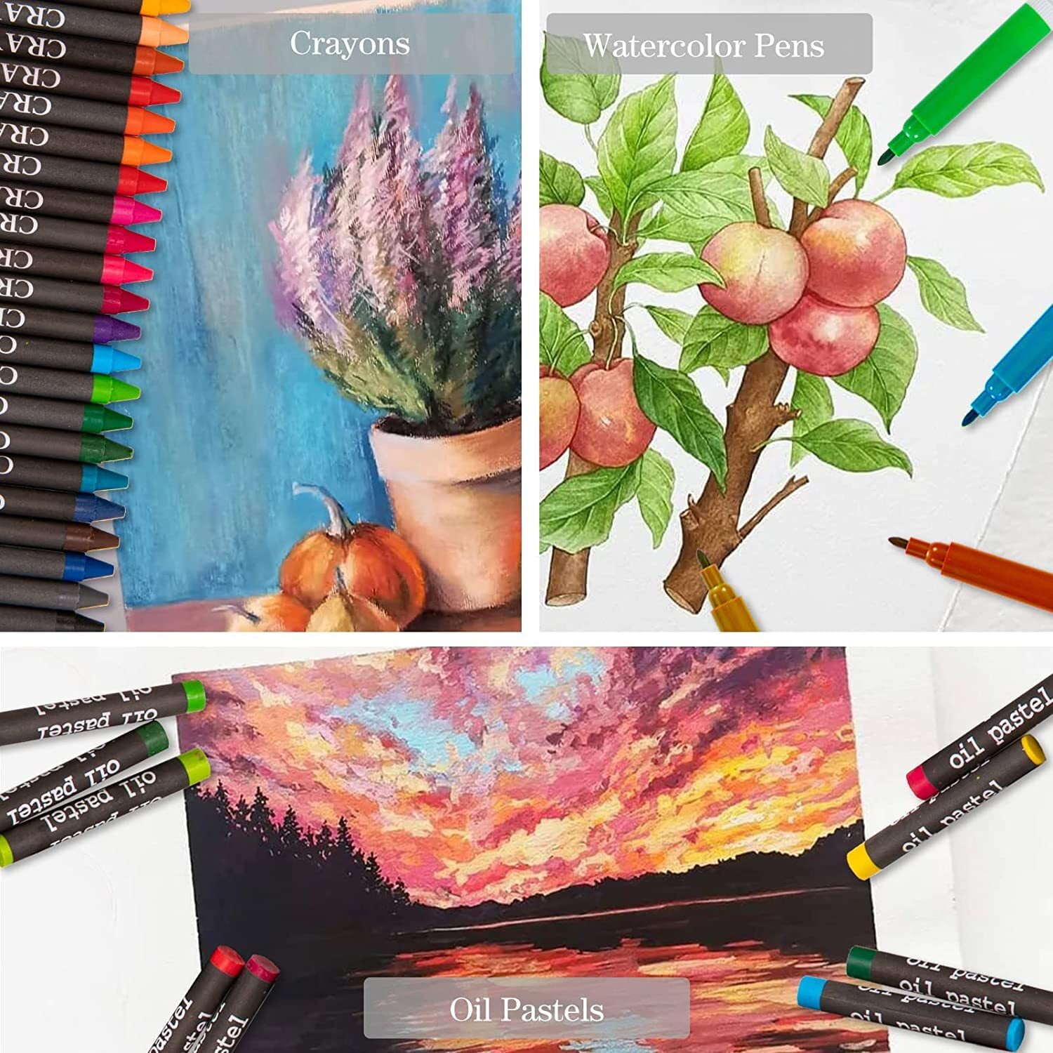 Duslogis Art Kit, 150 Pack Drawing Kits Art Supplies for Kids Girls Boys  Teens Artist, Beginners Art Set,Sketch Pad,Oil Pastels,Crayons,Colored