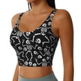 thumbnail image 2 of Balery Skeletons Dancing Sujetadores deportivos con espalda cruzada para mujer, acolchados, sin costuras, de alto impacto, ideales para yoga, gimnasio, entrenamiento y fitness.-XX-Large, 2 of 8